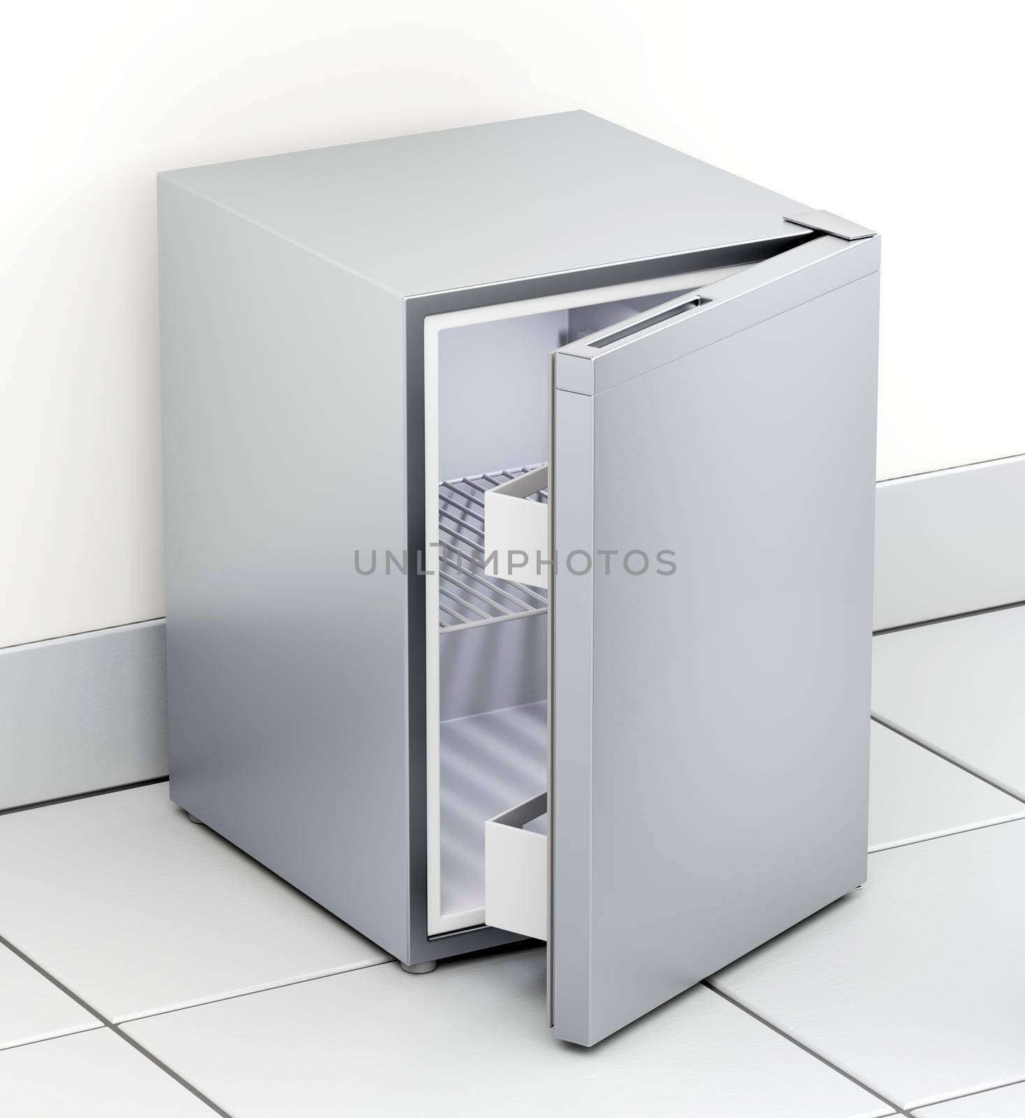 Empty small refrigerator by magraphics