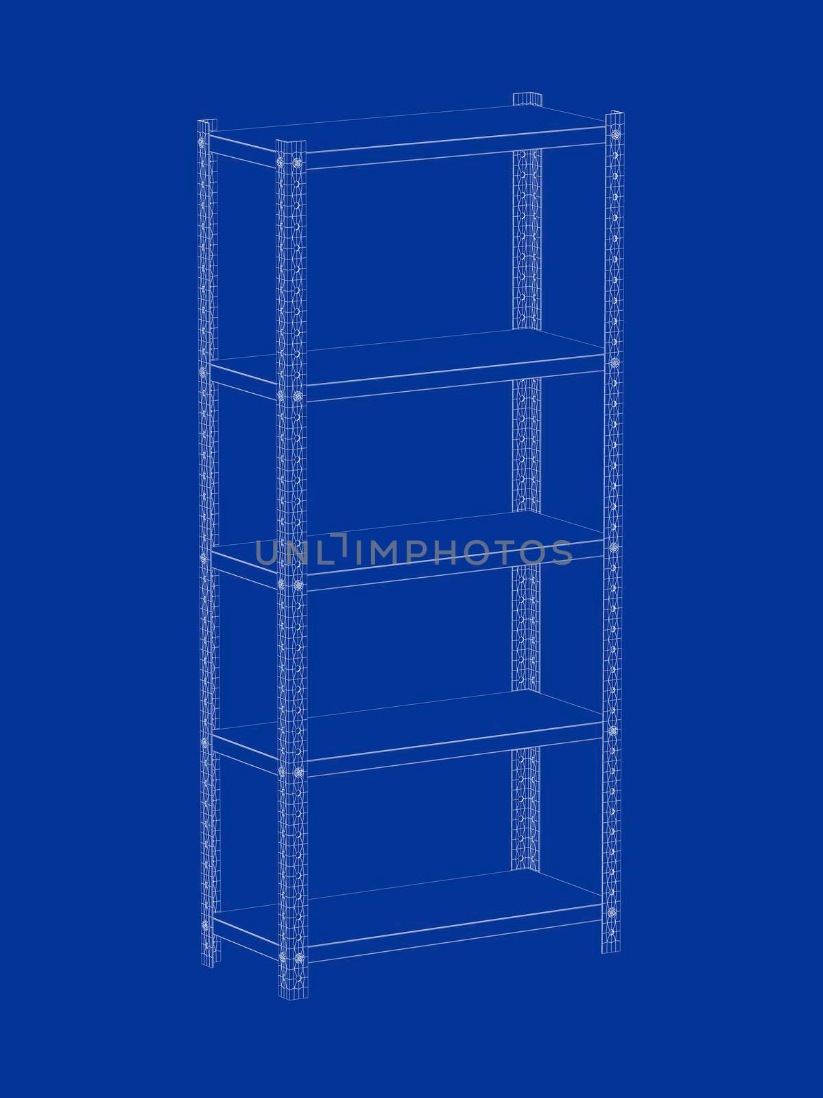 3D model of metal shelving unit
 by magraphics