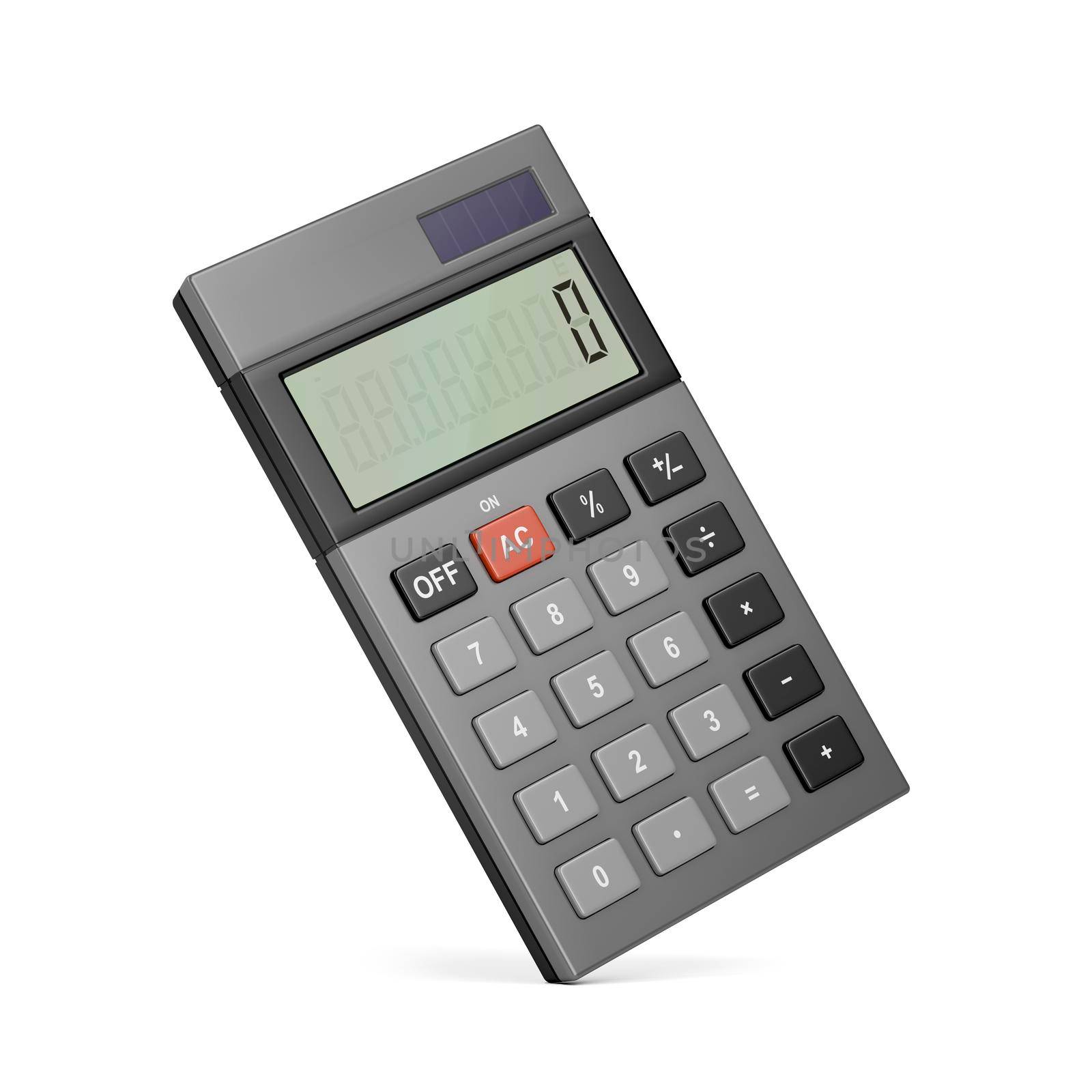 Calculator on white background by magraphics