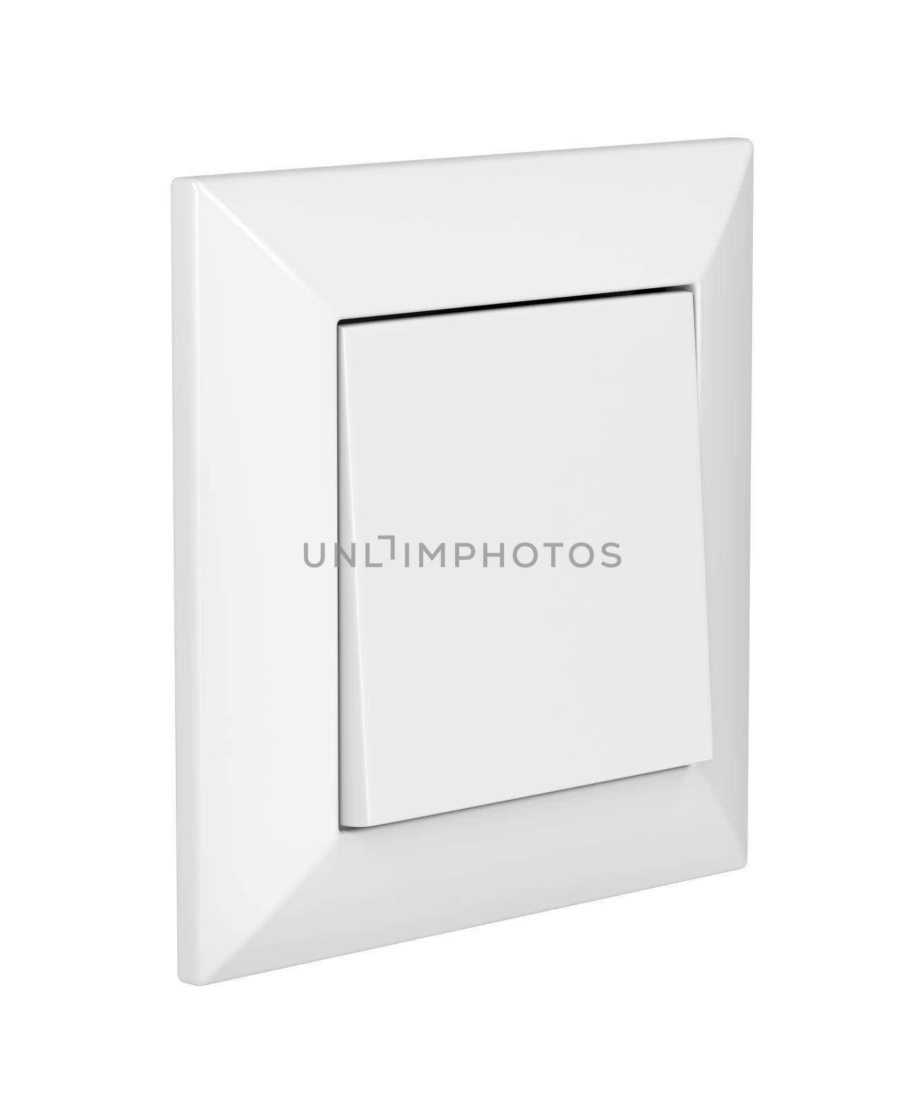 White light switch isolated on white background