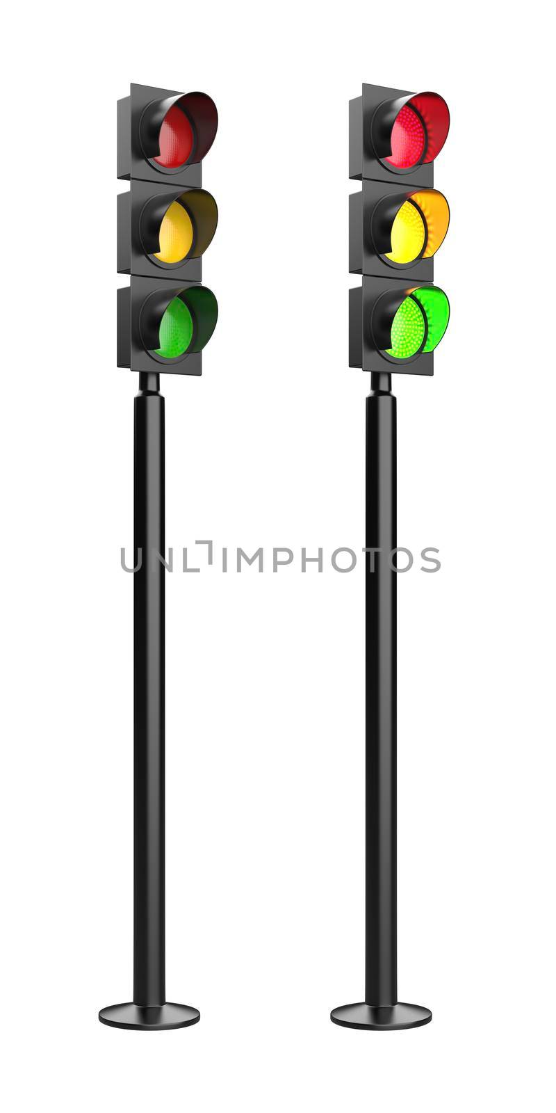Set of traffic lights by magraphics