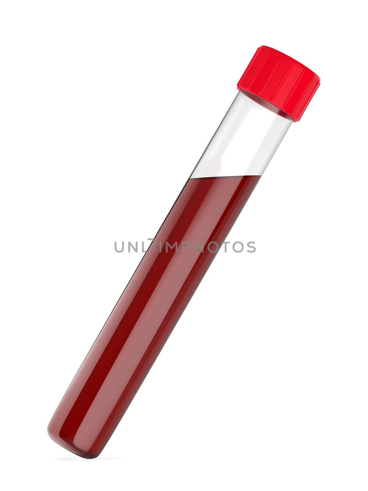 Test tube with blood by magraphics