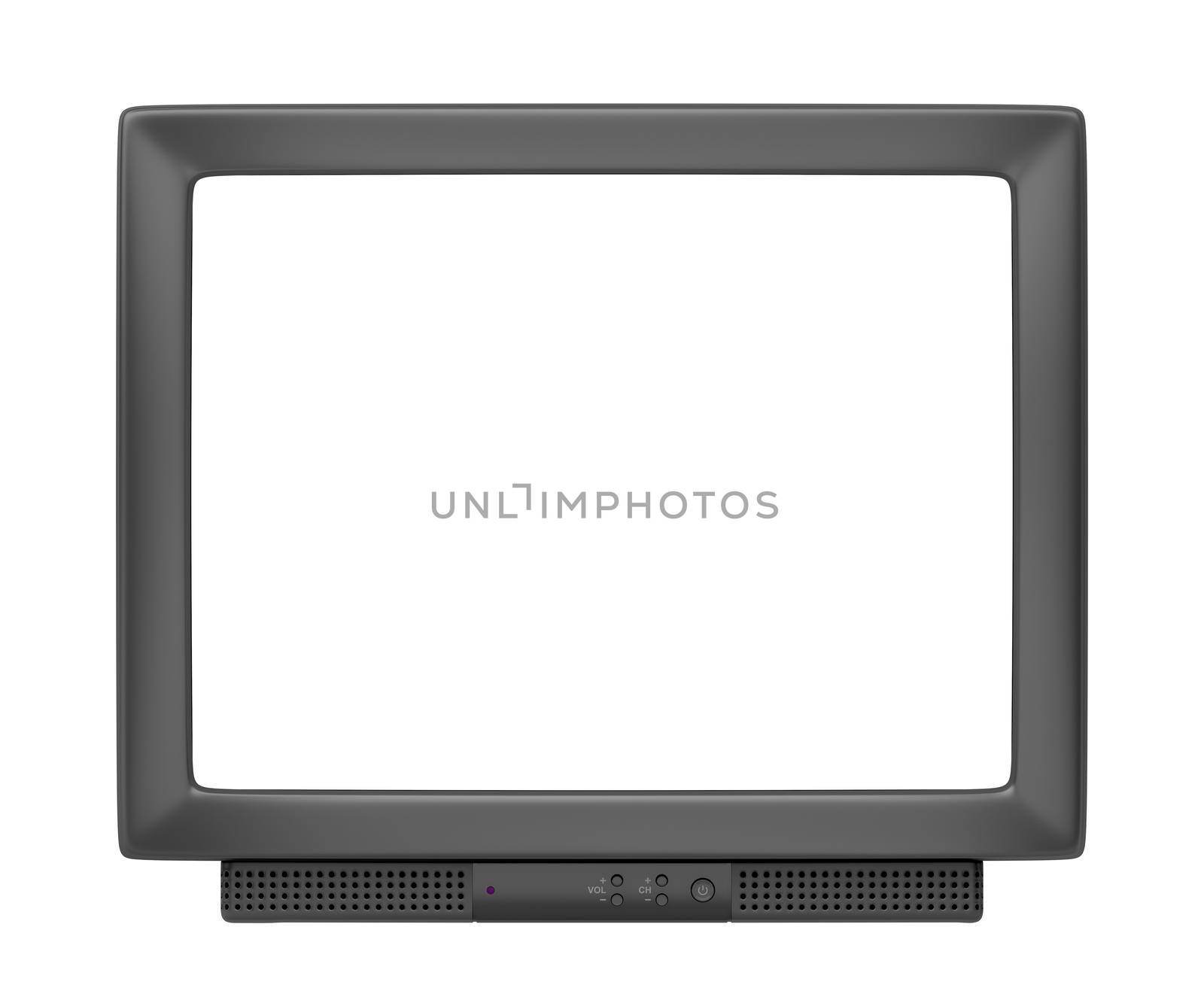 CRT TV with empty screen by magraphics