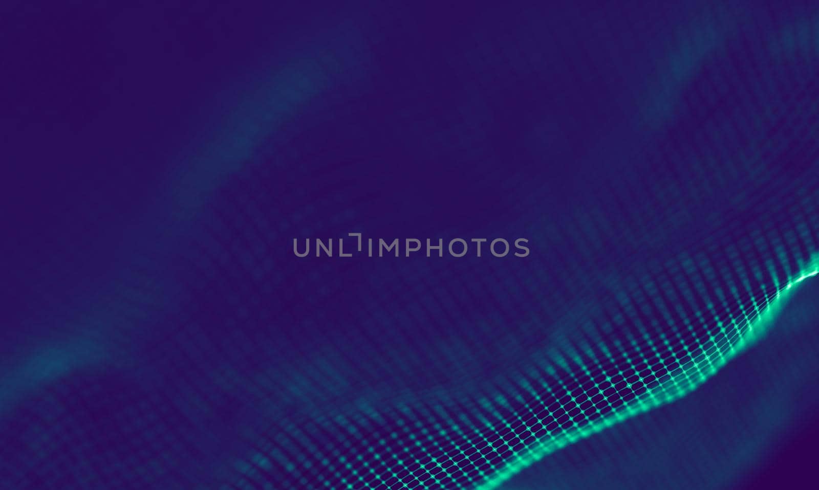 Abstract Blue Geometrical Particles on Purple Background . Connection structure. Science blue background. Futuristic Technology HUD Element . onnecting dots and lines . Big data and Business by DmytroRazinkov