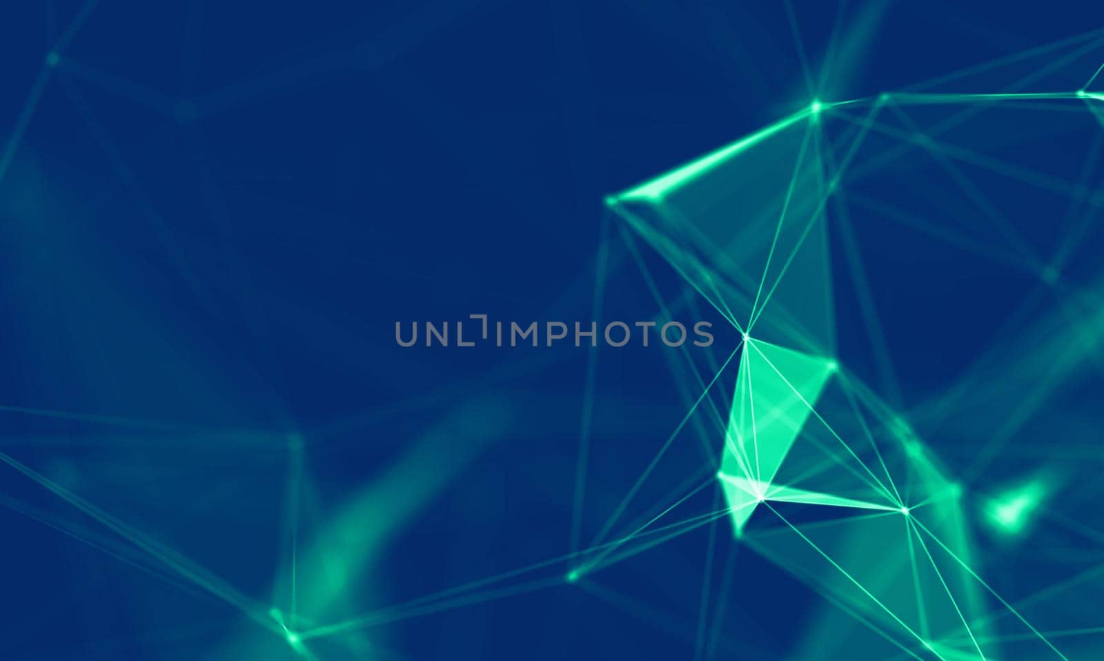 Abstract Blue Geometrical Background . Connection structure. Science background. Futuristic Technology HUD Element . onnecting dots and lines . Big data visualization Business .