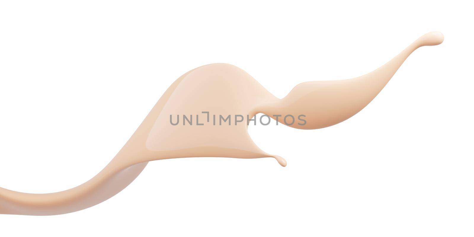 Cosmetic cream foundation splash isolated on white background 3d render by Myimagine