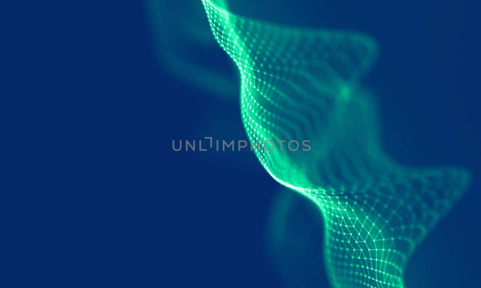 Abstract Blue Geometrical Background . Connection structure. Science background. Futuristic Technology HUD Element . onnecting dots and lines . Big data visualization and Business . by DmytroRazinkov