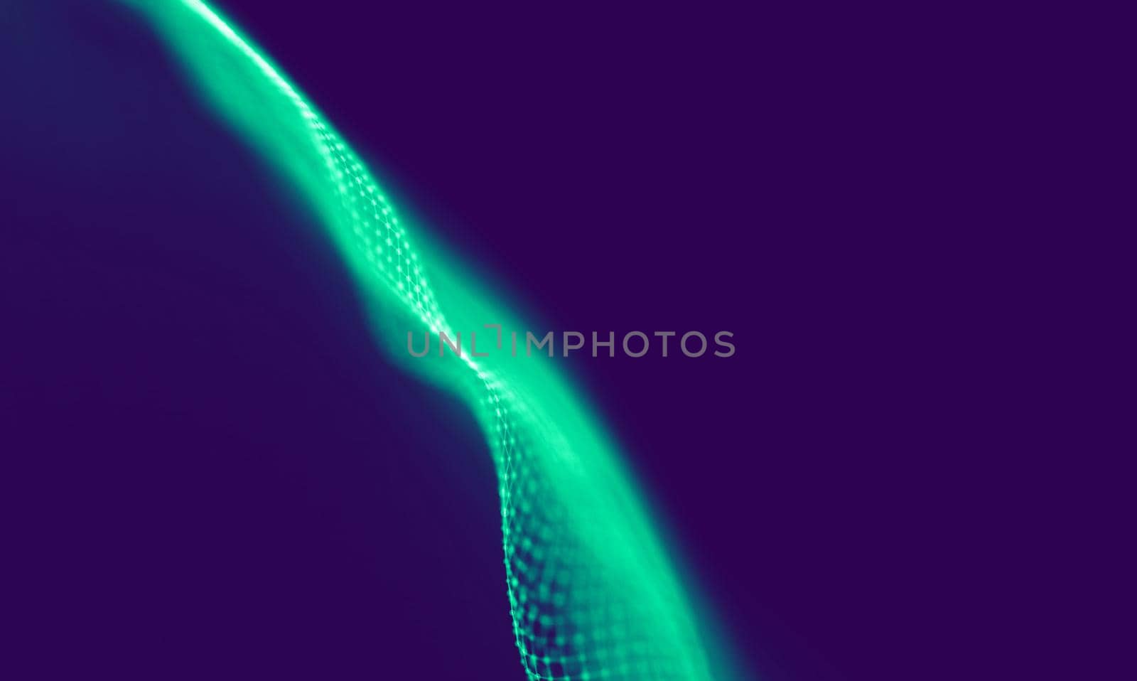 Abstract Blue Geometrical Particles on Purple Background . Connection structure. Science blue background. Futuristic Technology HUD Element . onnecting dots and lines . Big data and Business by DmytroRazinkov