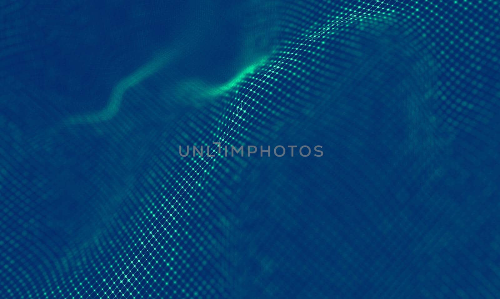 Abstract Blue Geometrical Background . Connection structure. Science background. Futuristic Technology HUD Element . onnecting dots and lines . Big data visualization Business .