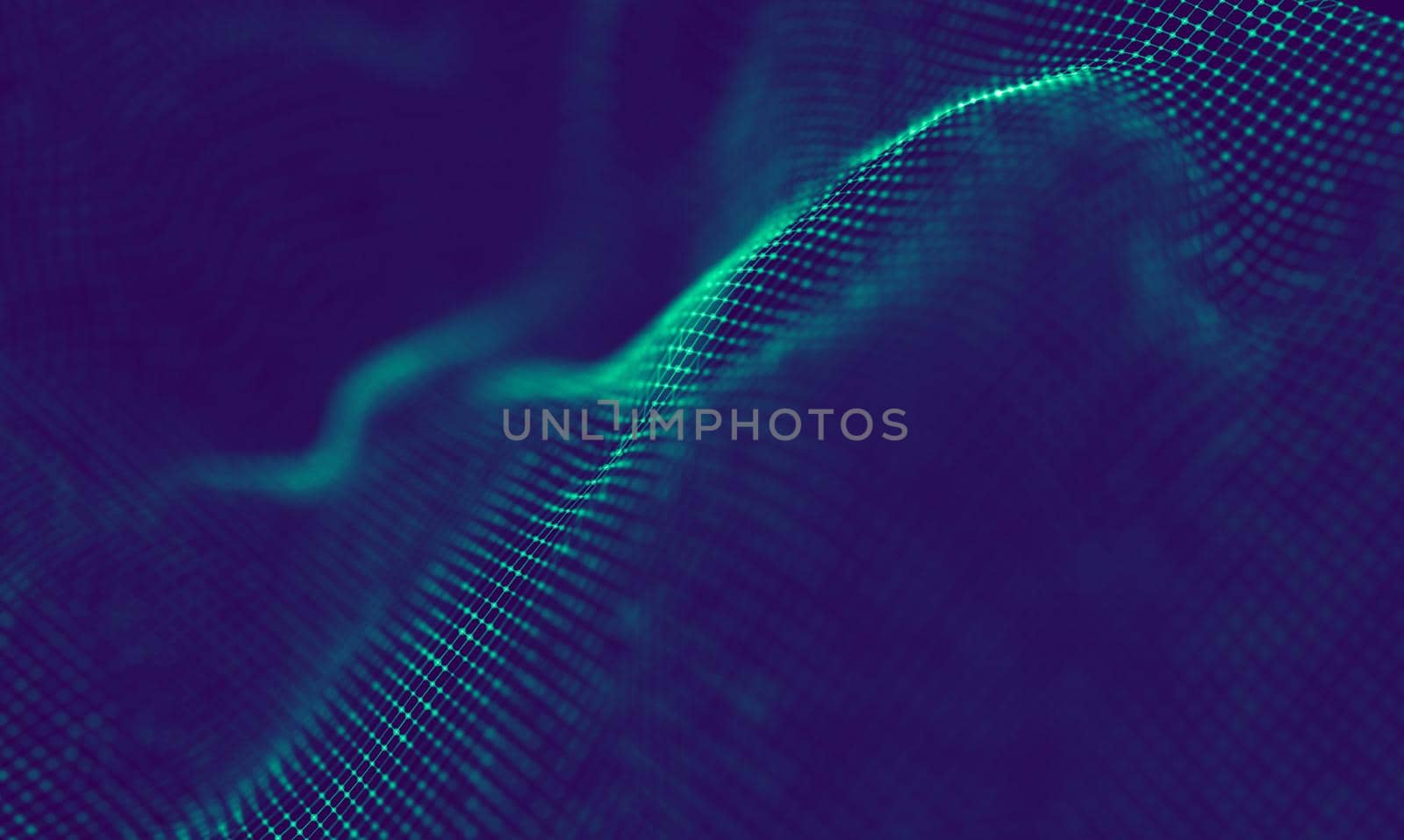 Abstract Blue Geometrical Particles on Purple Background . Connection structure. Science blue background. Futuristic Technology HUD Element . onnecting dots and lines . Big data and Business by DmytroRazinkov