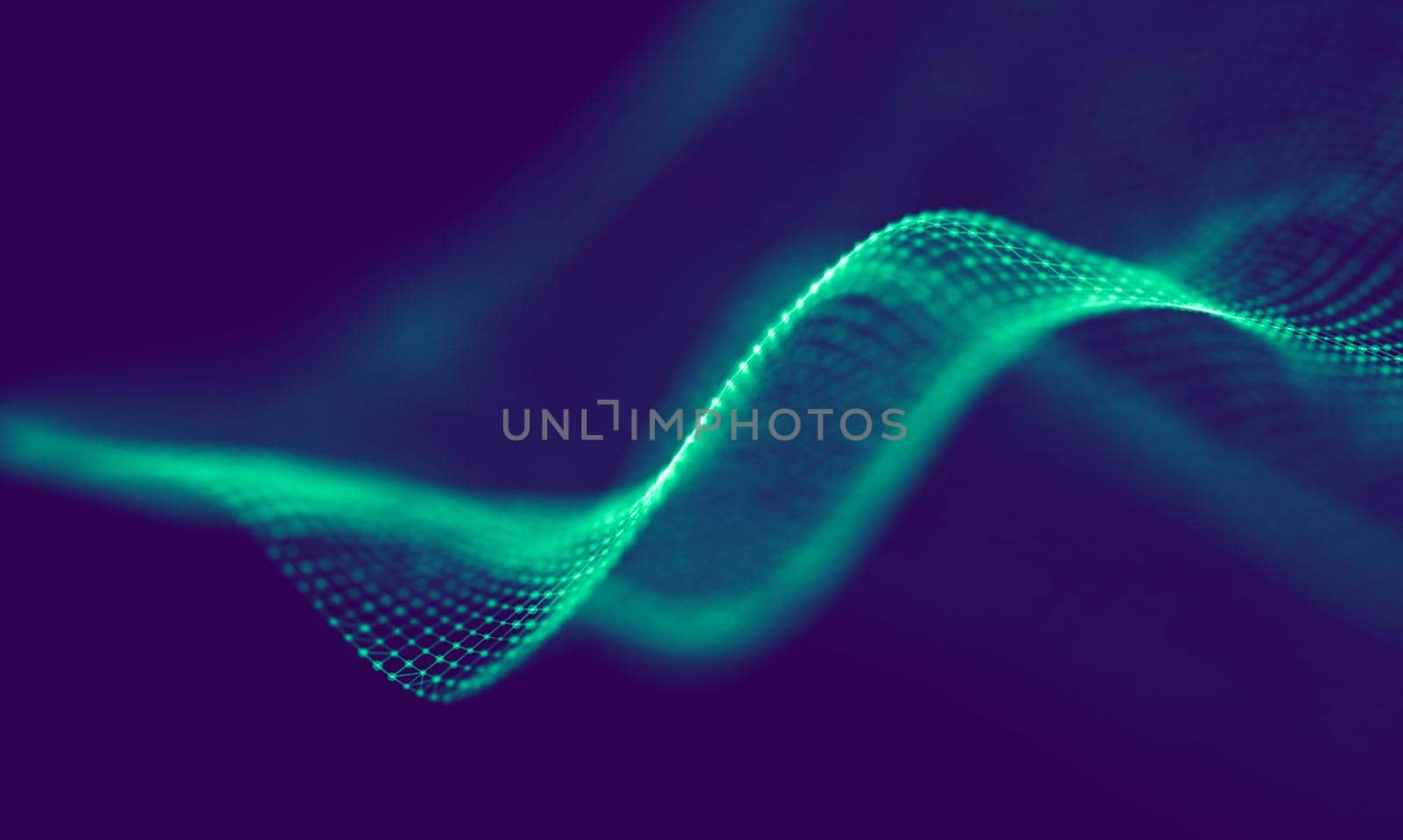 Abstract Blue Geometrical Particles on Purple Background . Connection structure. Science blue background. Futuristic Technology HUD Element . onnecting dots and lines . Big data and Business by DmytroRazinkov