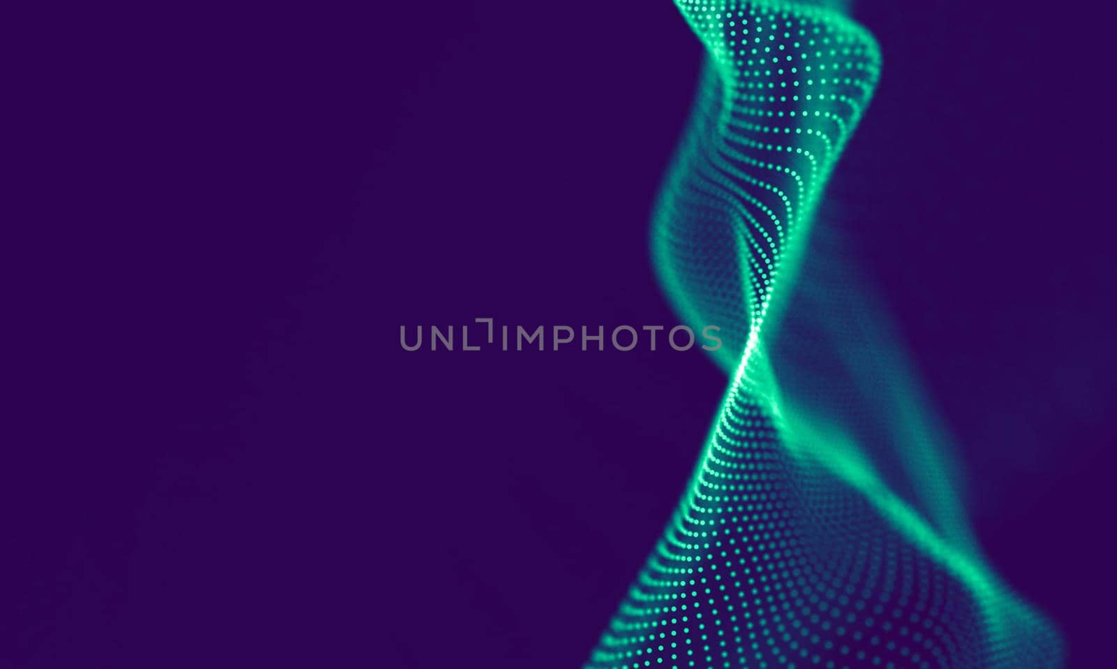 Abstract Blue Geometrical Particles on Purple Background . Connection structure. Science blue background. Futuristic Technology HUD Element . onnecting dots and lines . Big data and Business by DmytroRazinkov