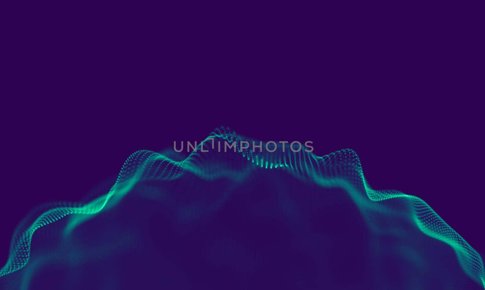 Abstract Blue Geometrical Particles on Purple Background . Connection structure. Science blue background. Futuristic Technology HUD Element . onnecting dots and lines . Big data and Business by DmytroRazinkov