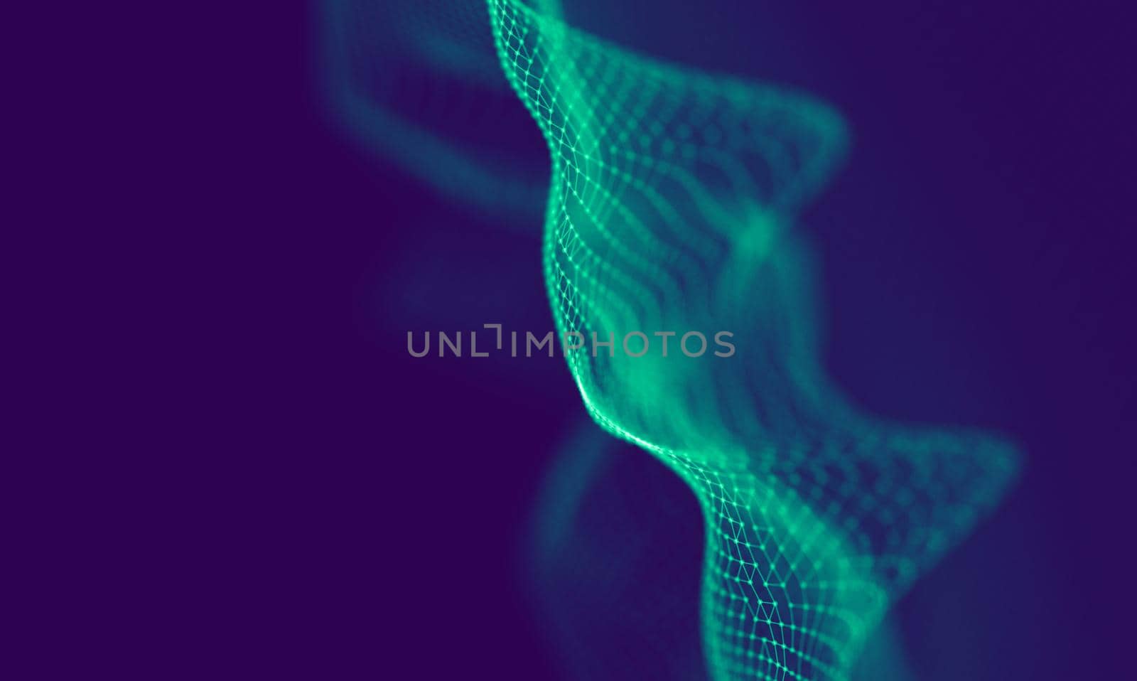 Abstract Blue Geometrical Background . Connection structure. Science background. Futuristic Technology HUD Element . onnecting dots and lines . Big data visualization Business .