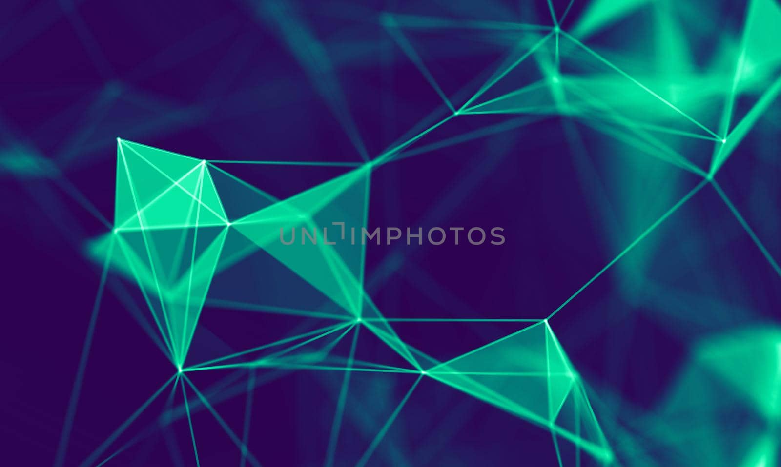 Abstract Blue Geometrical Background . Connection structure. Science background. Futuristic Technology HUD Element . onnecting dots and lines . Big data visualization Business .