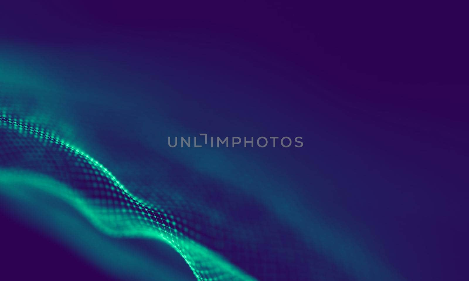 Abstract Blue Geometrical Particles on Purple Background . Connection structure. Science blue background. Futuristic Technology HUD Element . onnecting dots and lines . Big data and Business by DmytroRazinkov