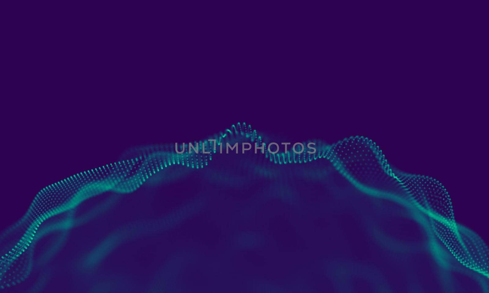 Abstract Blue Geometrical Particles on Purple Background . Connection structure. Science blue background. Futuristic Technology HUD Element . onnecting dots and lines . Big data and Business by DmytroRazinkov