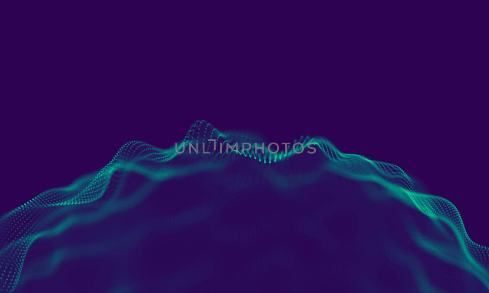 Abstract Blue Geometrical Particles on Purple Background . Connection structure. Science blue background. Futuristic Technology HUD Element . onnecting dots and lines . Big data and Business by DmytroRazinkov