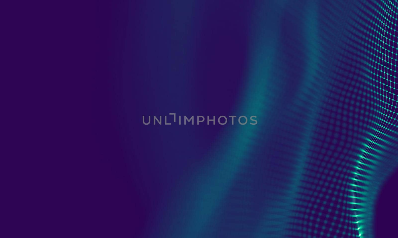 Abstract Blue Geometrical Particles on Purple Background . Connection structure. Science blue background. Futuristic Technology HUD Element . onnecting dots and lines . Big data and Business by DmytroRazinkov