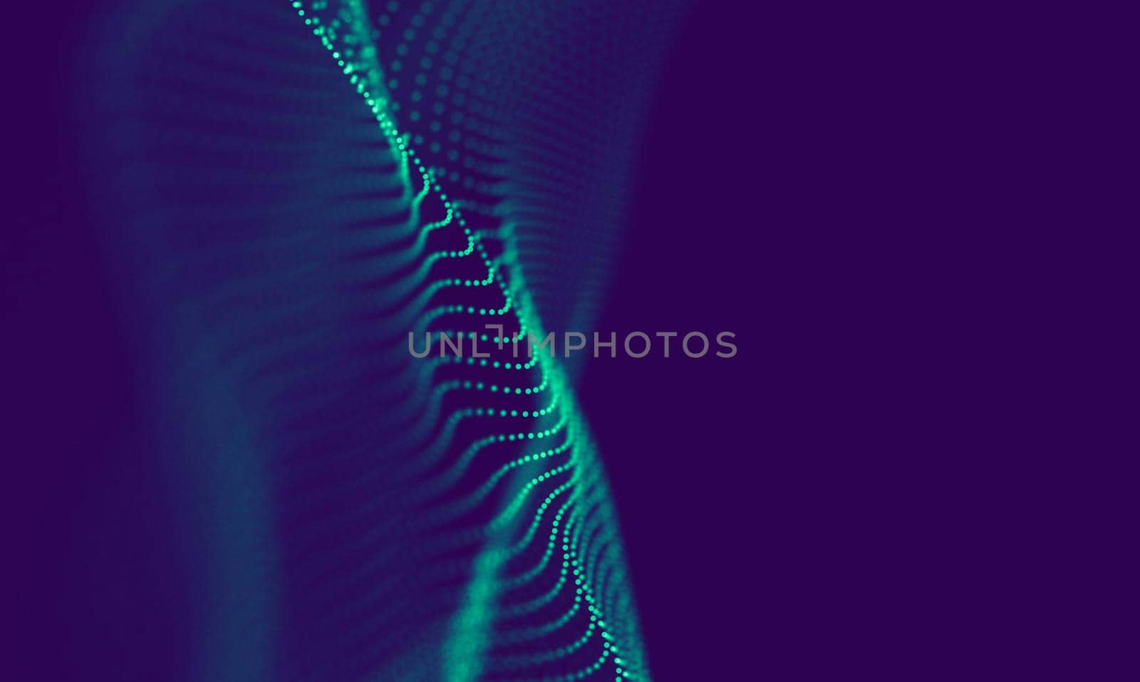 Abstract Blue Geometrical Particles on Purple Background . Connection structure. Science blue background. Futuristic Technology HUD Element . onnecting dots and lines . Big data and Business by DmytroRazinkov