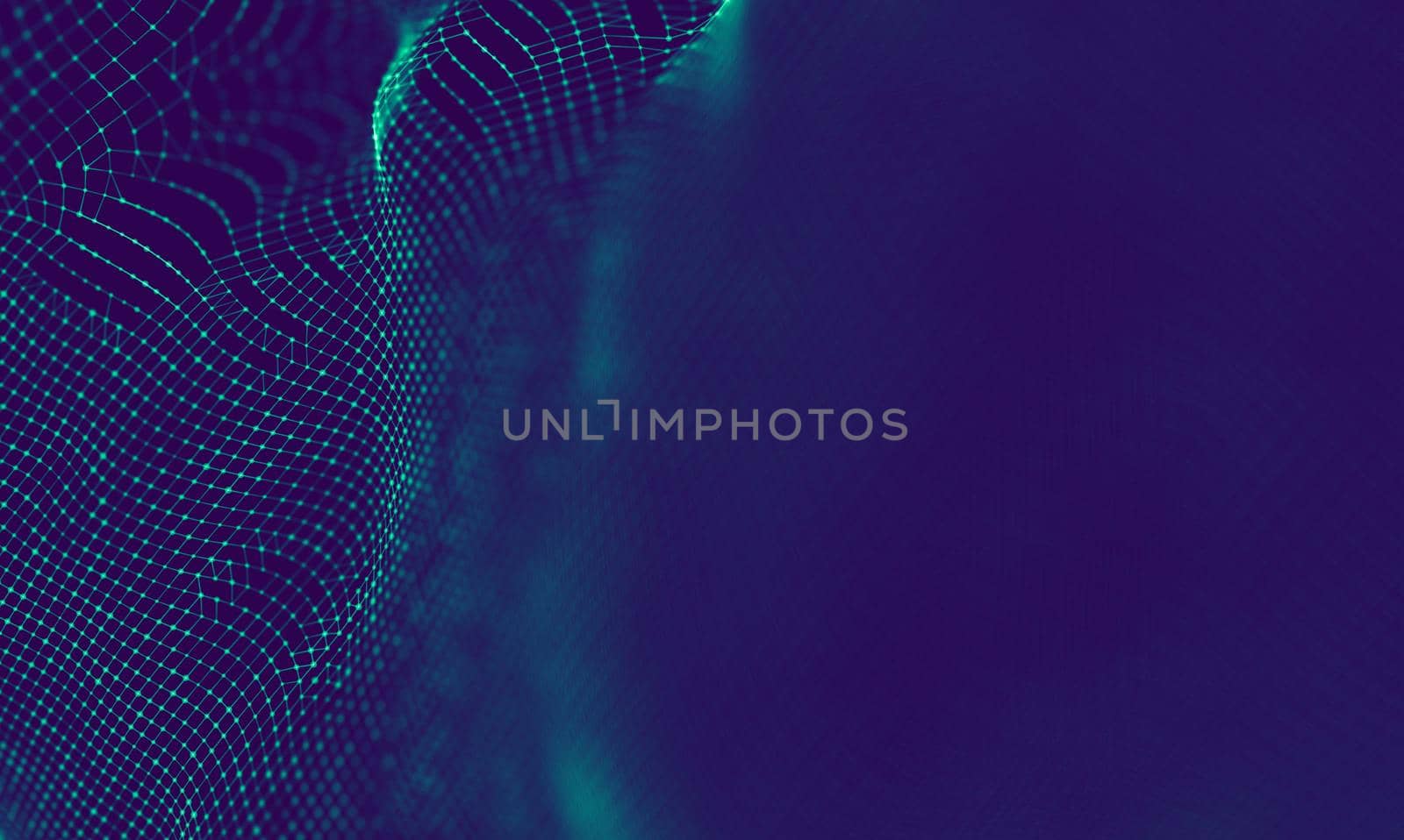 Abstract Blue Geometrical Background . Connection structure. Science background. Futuristic Technology HUD Element . onnecting dots and lines . Big data visualization Business .