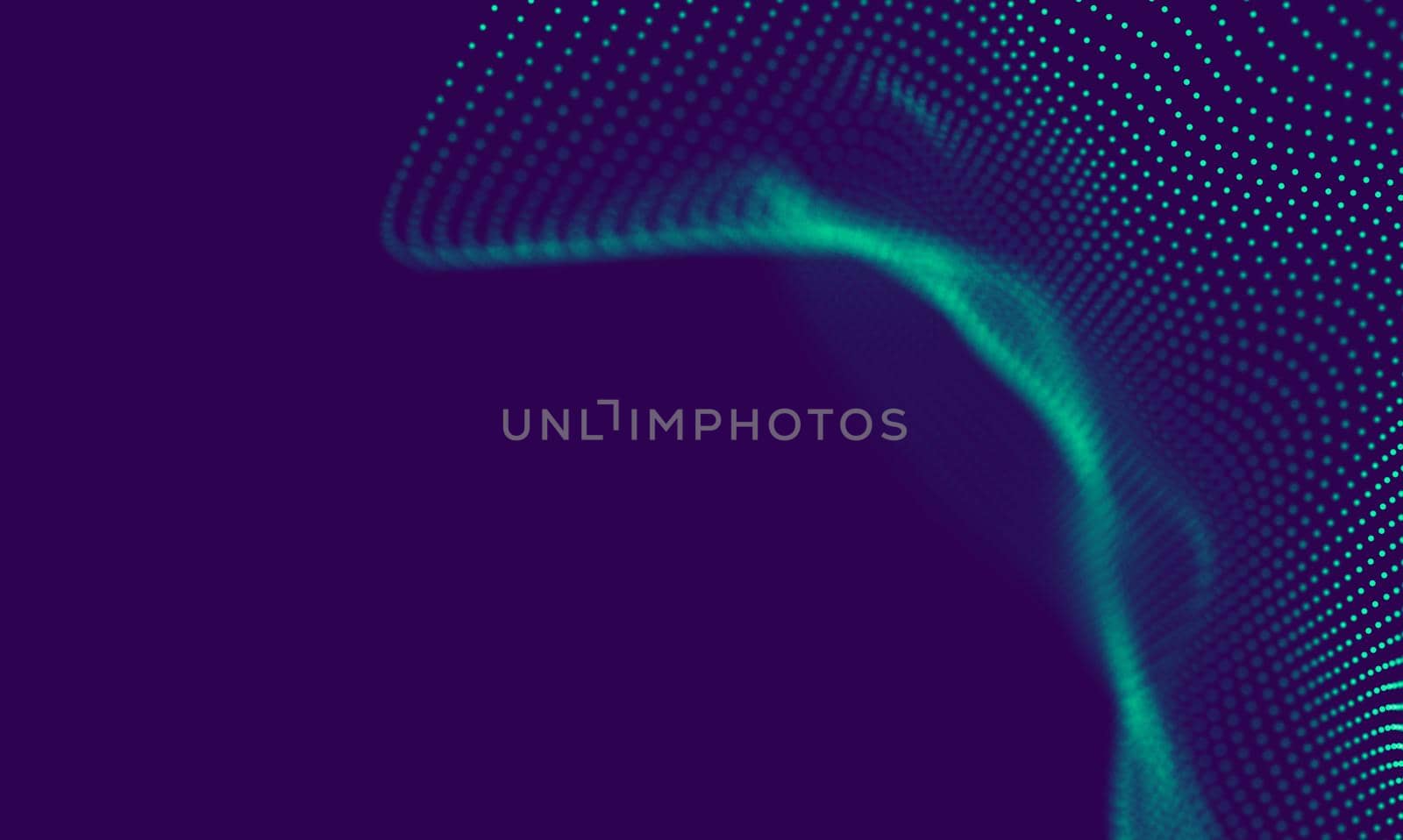 Abstract Blue Geometrical Particles on Purple Background . Connection structure. Science blue background. Futuristic Technology HUD Element . onnecting dots and lines . Big data and Business by DmytroRazinkov