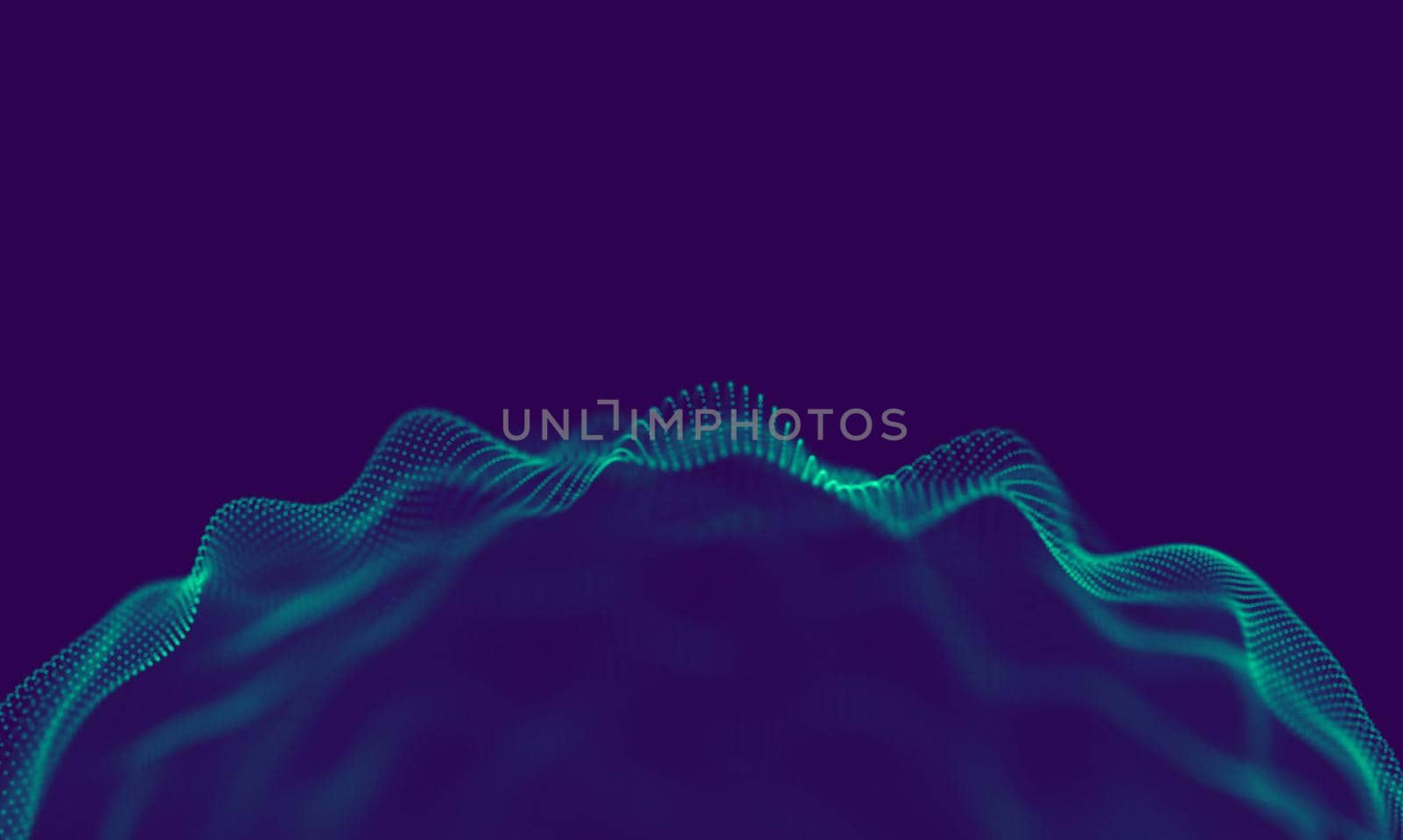 Abstract Blue Geometrical Particles on Purple Background . Connection structure. Science blue background. Futuristic Technology HUD Element . onnecting dots and lines . Big data and Business by DmytroRazinkov