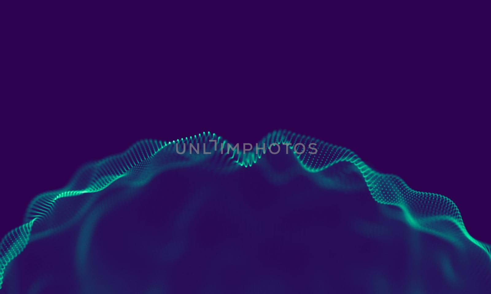 Abstract Blue Geometrical Particles on Purple Background . Connection structure. Science blue background. Futuristic Technology HUD Element . onnecting dots and lines . Big data and Business by DmytroRazinkov