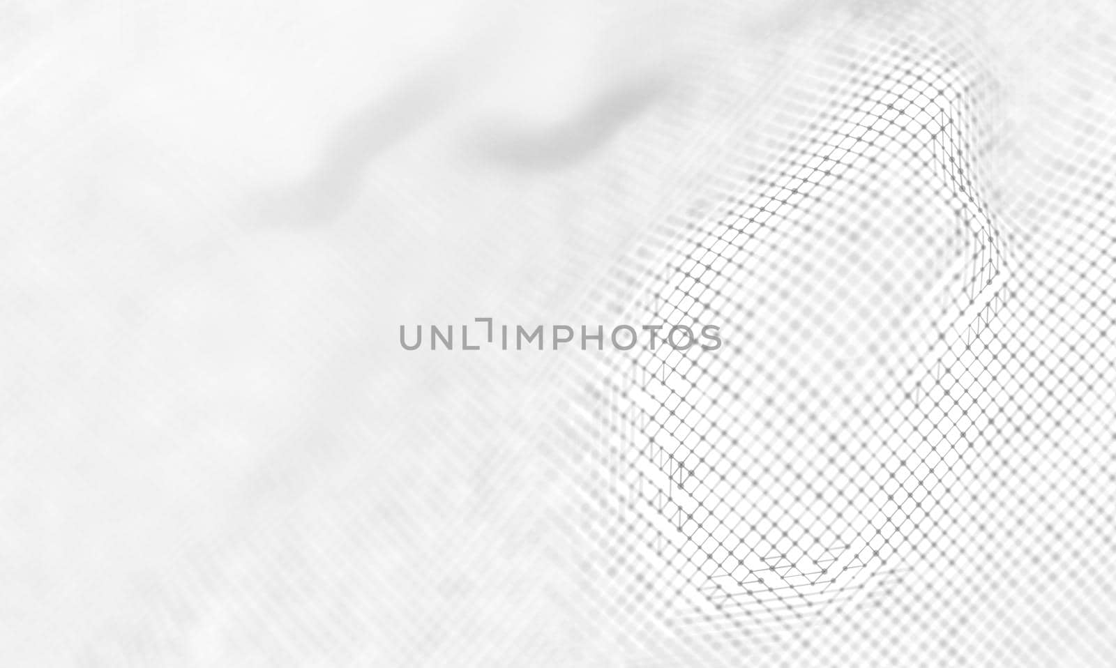 Abstract White Geometrical Background . Connection structure. Science background. Futuristic Technology HUD Element . onnecting dots and lines . Big data visualization and Business . by DmytroRazinkov