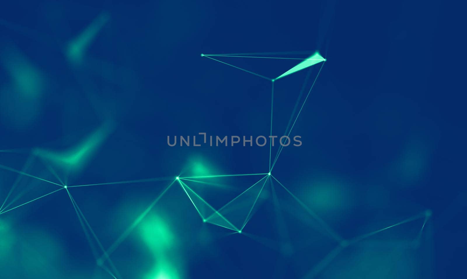 Abstract Blue Geometrical Background . Connection structure. Science background. Futuristic Technology HUD Element . onnecting dots and lines . Big data visualization Business .