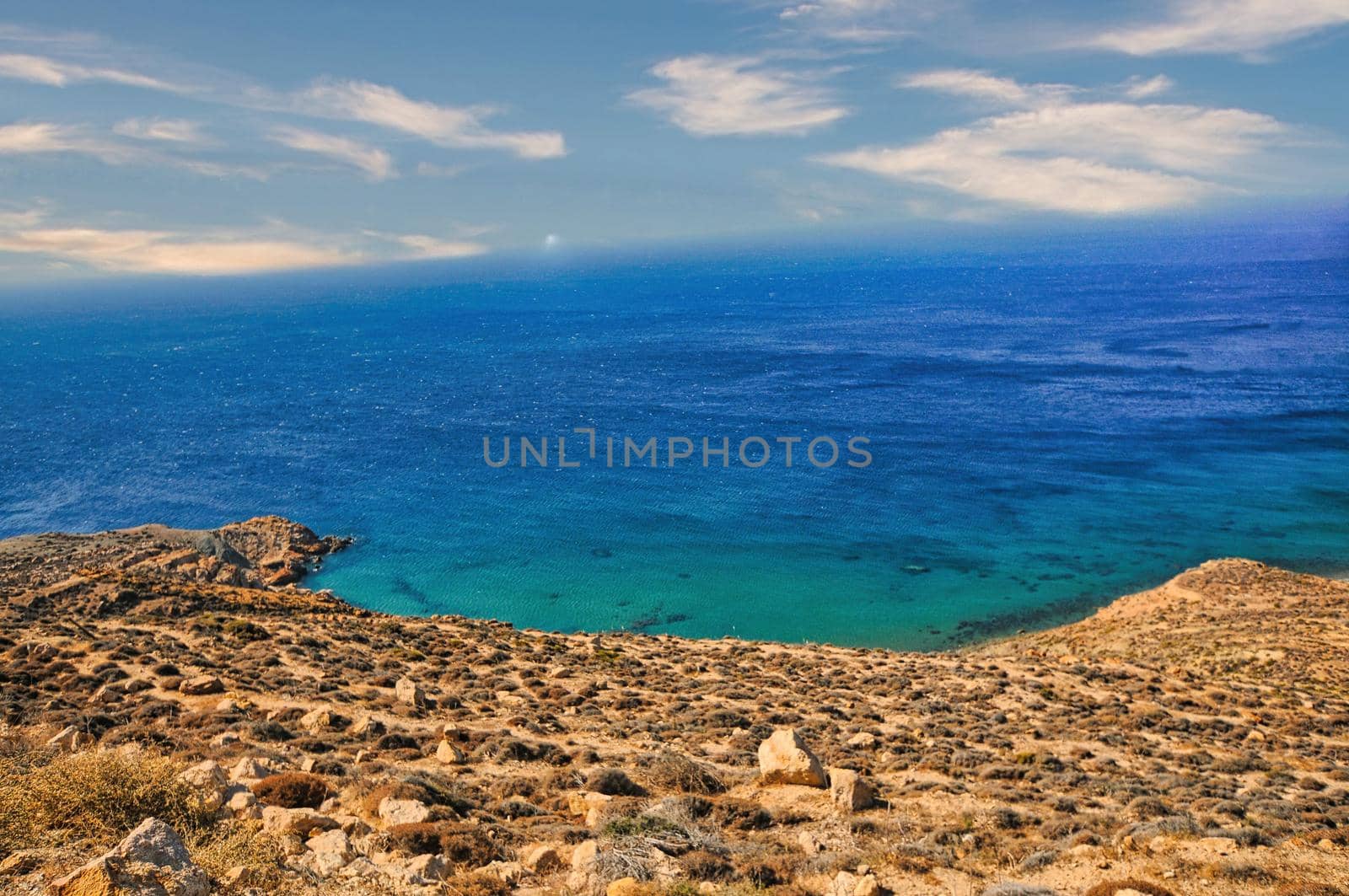 Cycladic island of Anafi, with beautiful beaches, pefrect for vacation