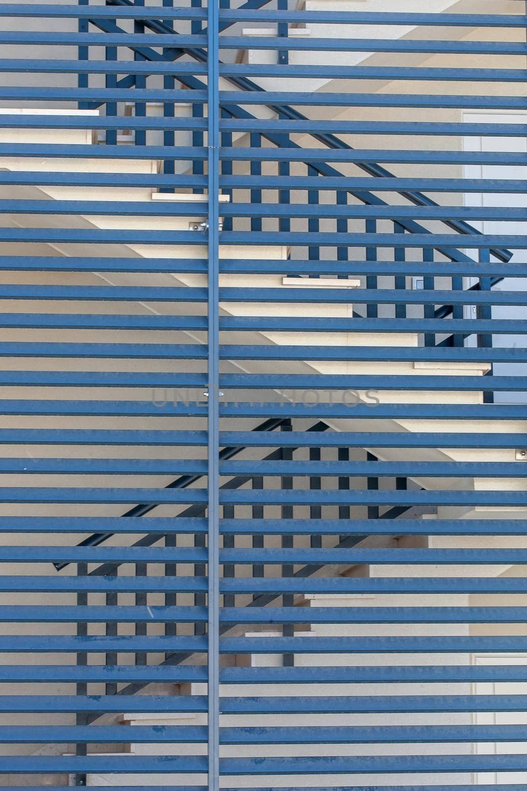 Full frame of modern stairs in residential building.