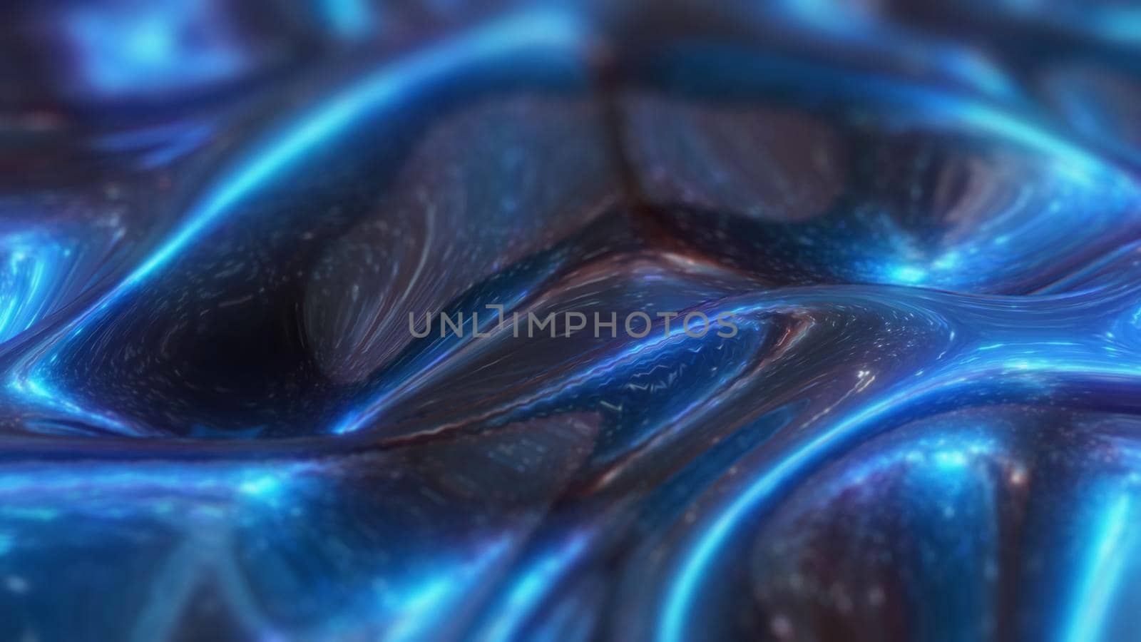 Liquid Dark Metal Looped Abstract Digital Animation