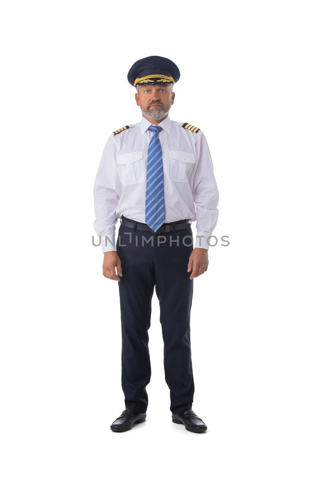 Airline first pilot on white by ALotOfPeople