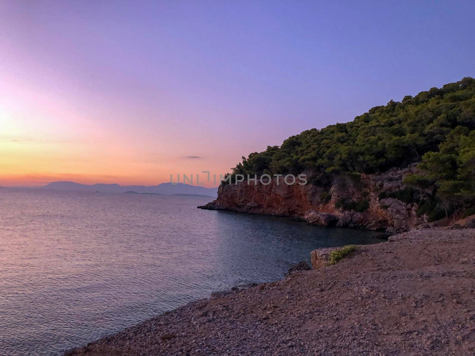 Beautiful sunset at the seaside, Greece by kaliaevaen