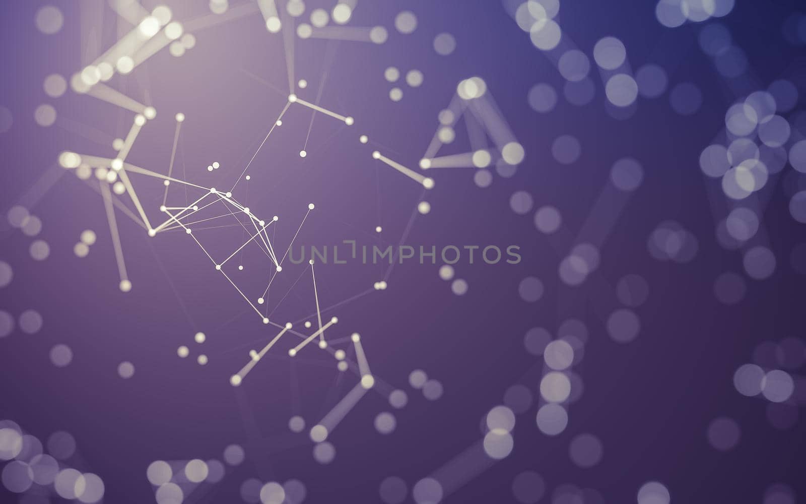 Abstract background. Molecules technology with polygonal shapes, connecting dots and lines. Connection structure. Big data visualization.