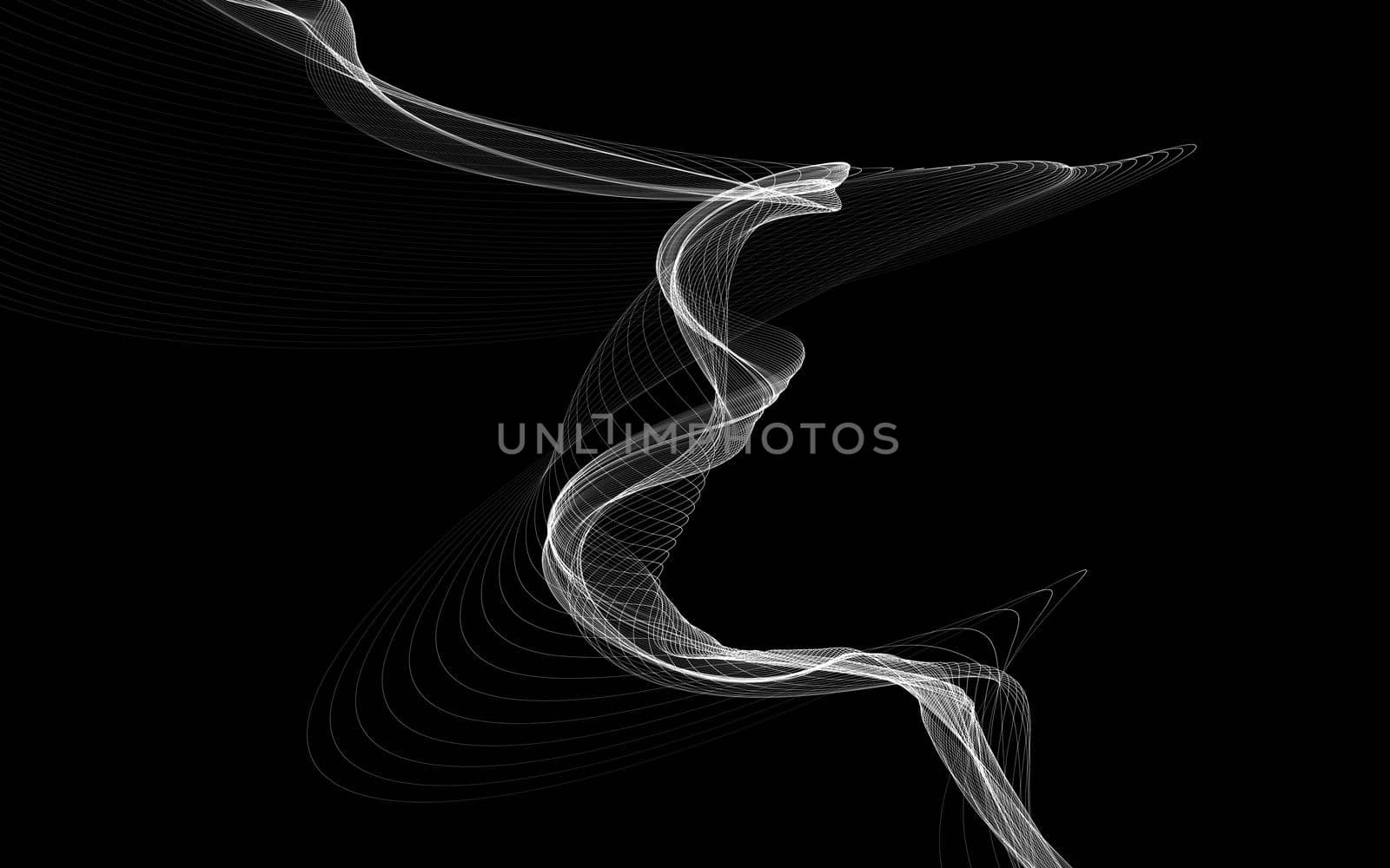 Dark abstract background with a glowing abstract waves by teerawit