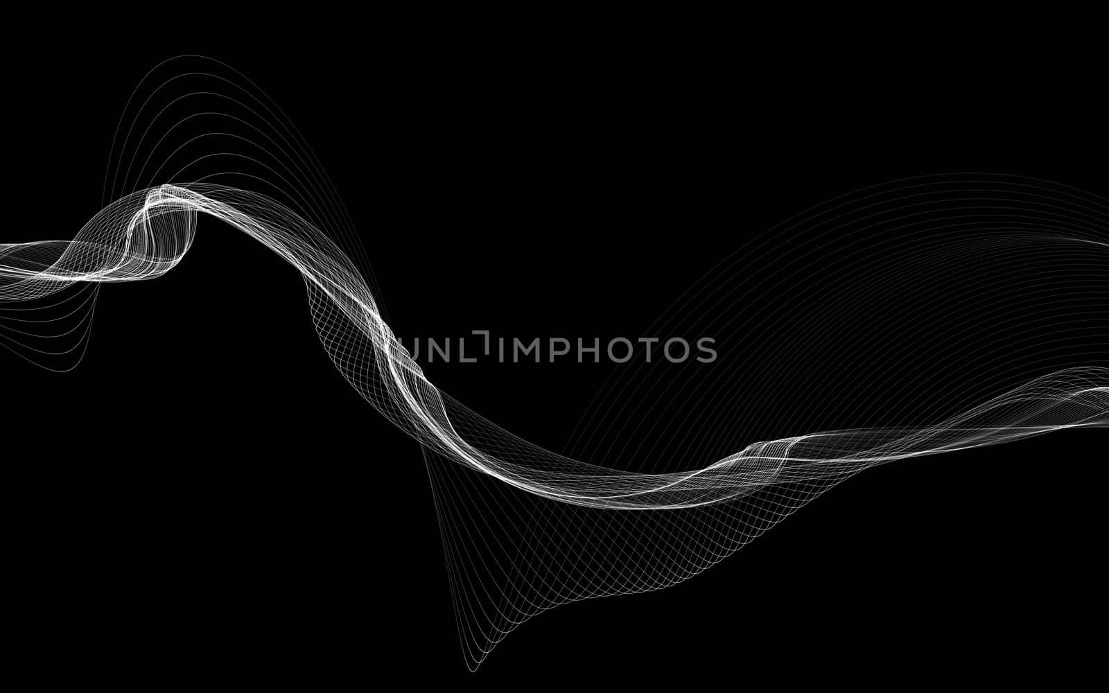 Dark abstract background with a glowing abstract waves by teerawit