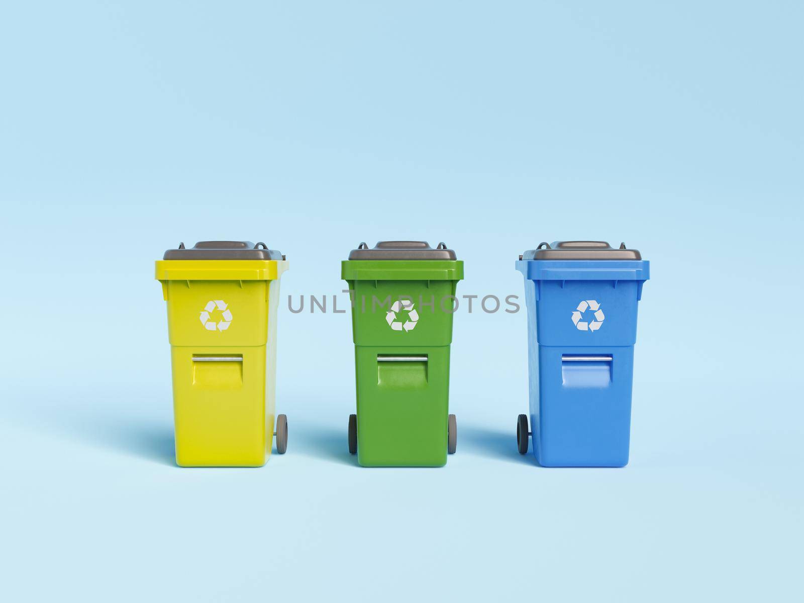 Bins for various recyclable garbage by asolano