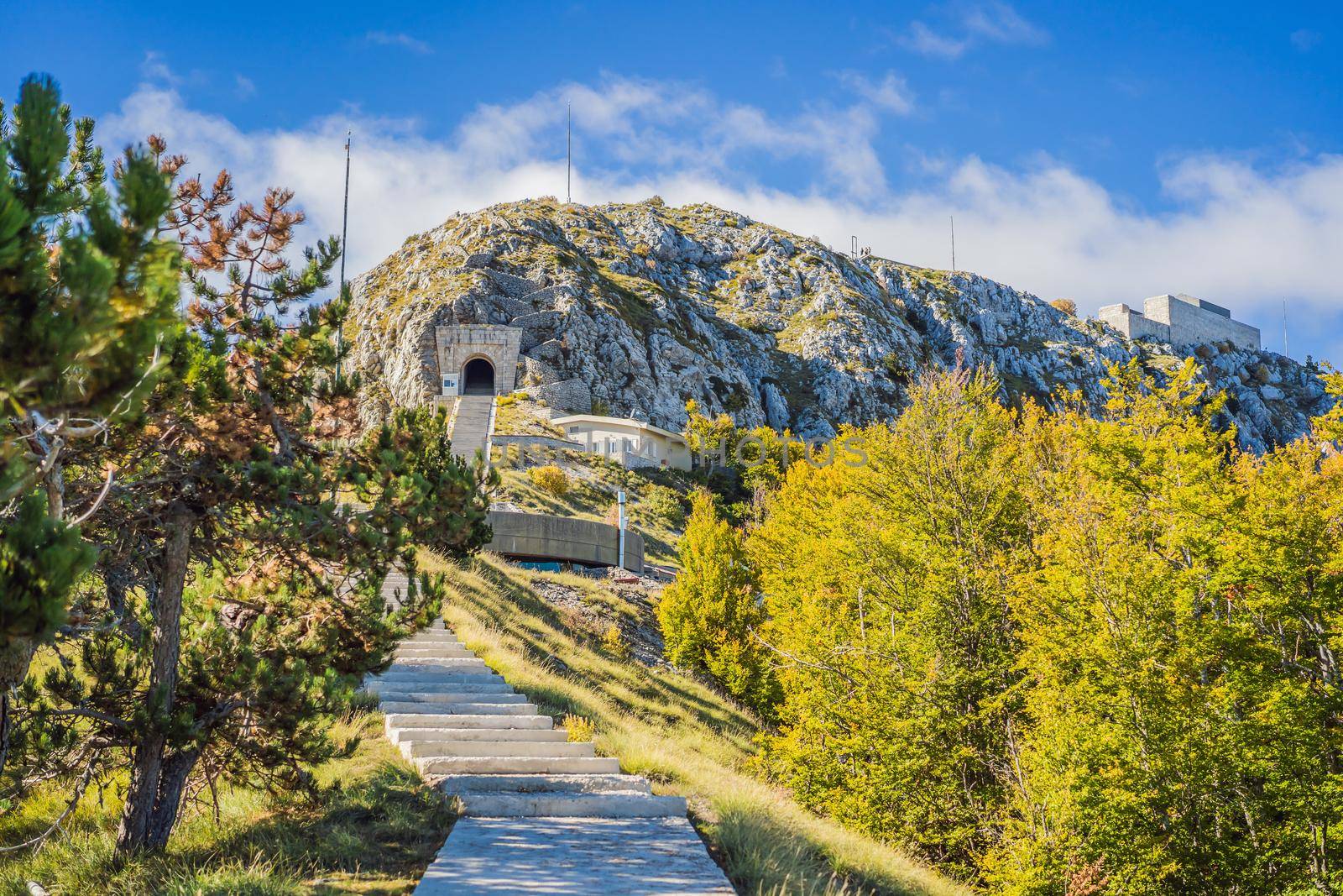 Summer mountain landscape at national park Lovcen, Montenegro. Sunny summer day.