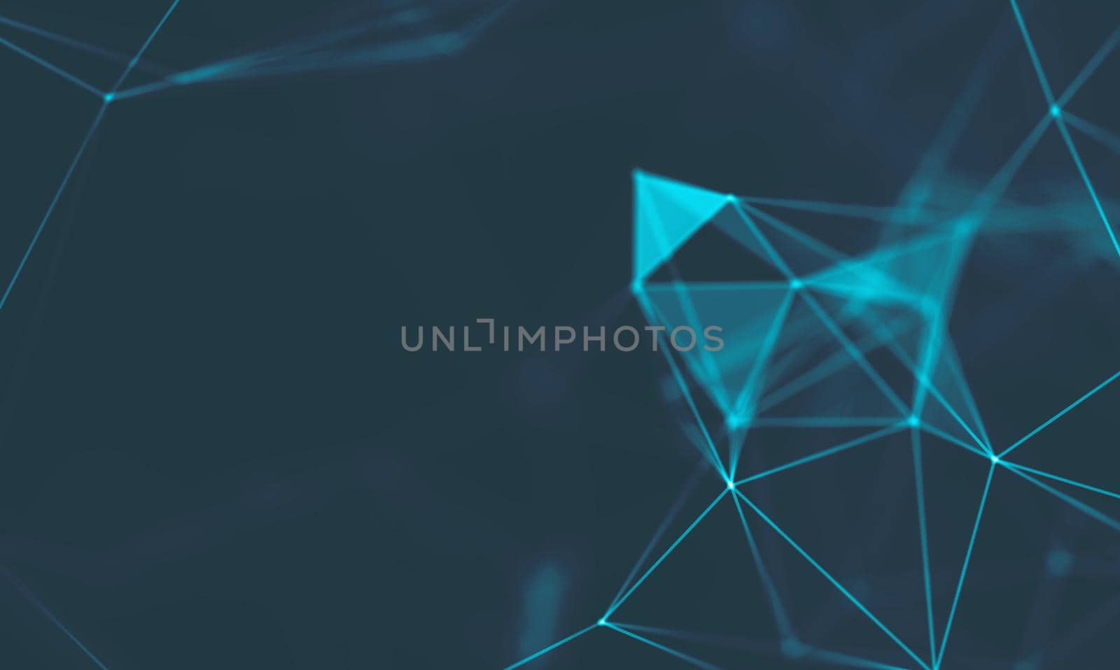 Abstract Blue Geometrical Background . Connection structure. Science background. Futuristic Technology HUD Element . onnecting dots and lines . Big data visualization