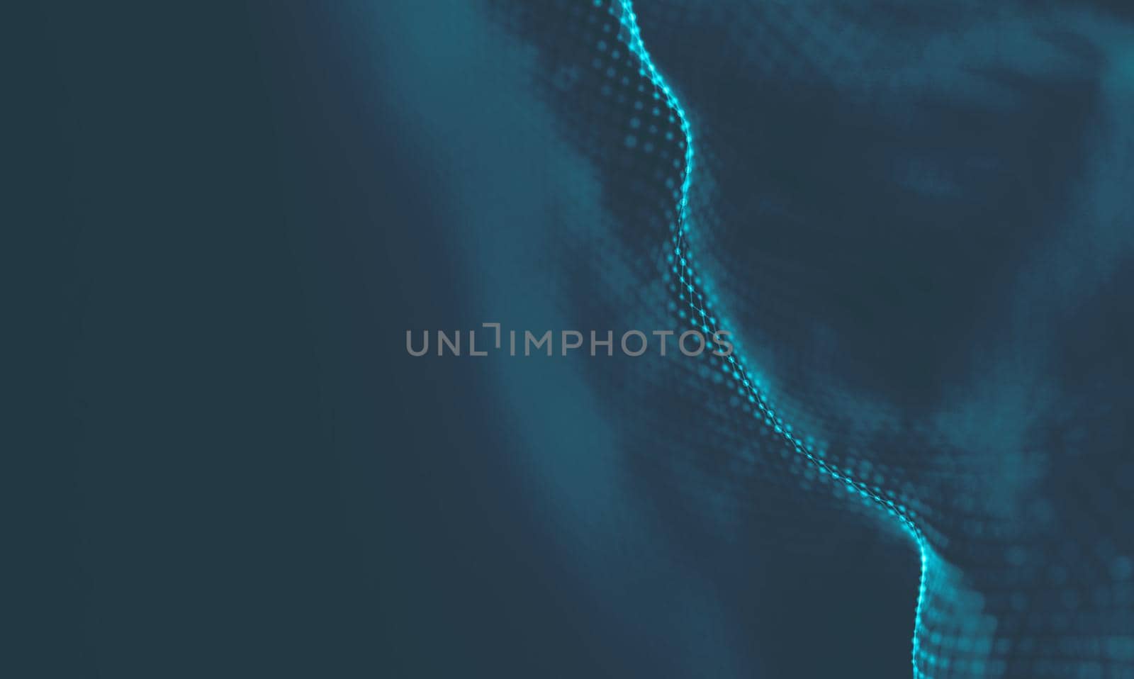 Abstract Blue Geometrical Background . Connection structure. Science background. Futuristic Technology HUD Element . onnecting dots and lines . Big data visualization and Business . by DmytroRazinkov