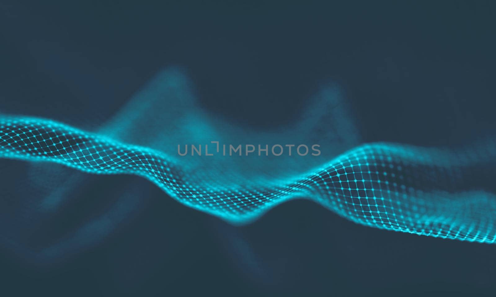 Abstract Blue Geometrical Background . Connection structure. Science background. Futuristic Technology HUD Element . onnecting dots and lines . Big data visualization