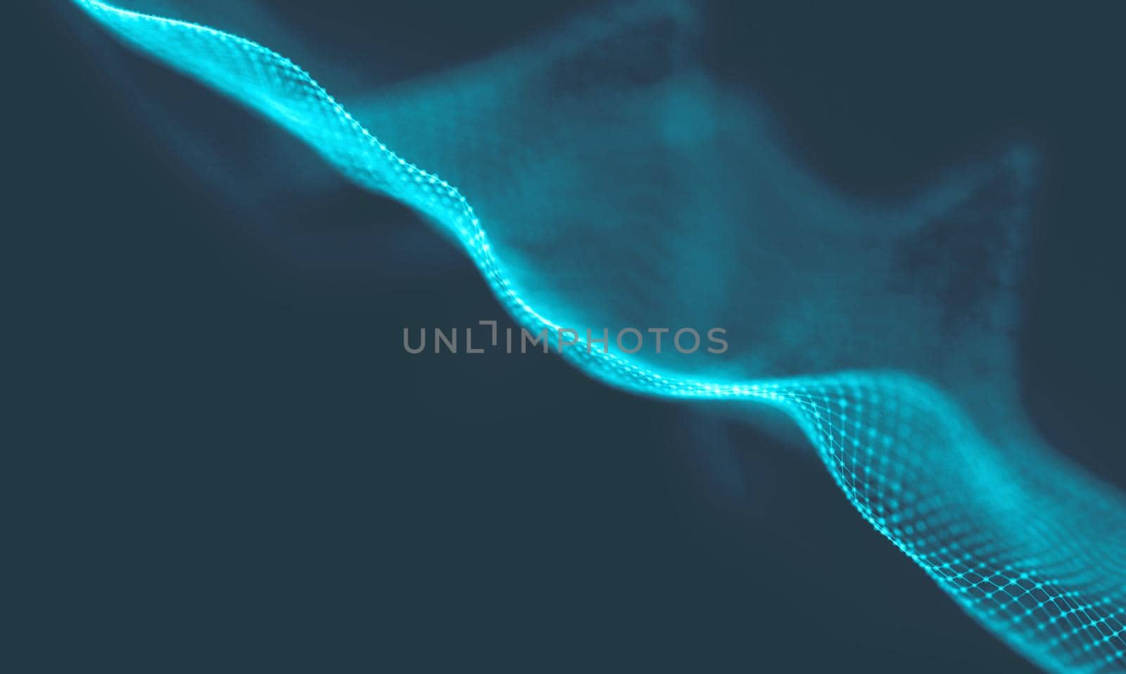 Abstract Blue Geometrical Background . Connection structure. Science background. Futuristic Technology HUD Element . onnecting dots and lines . Big data visualization