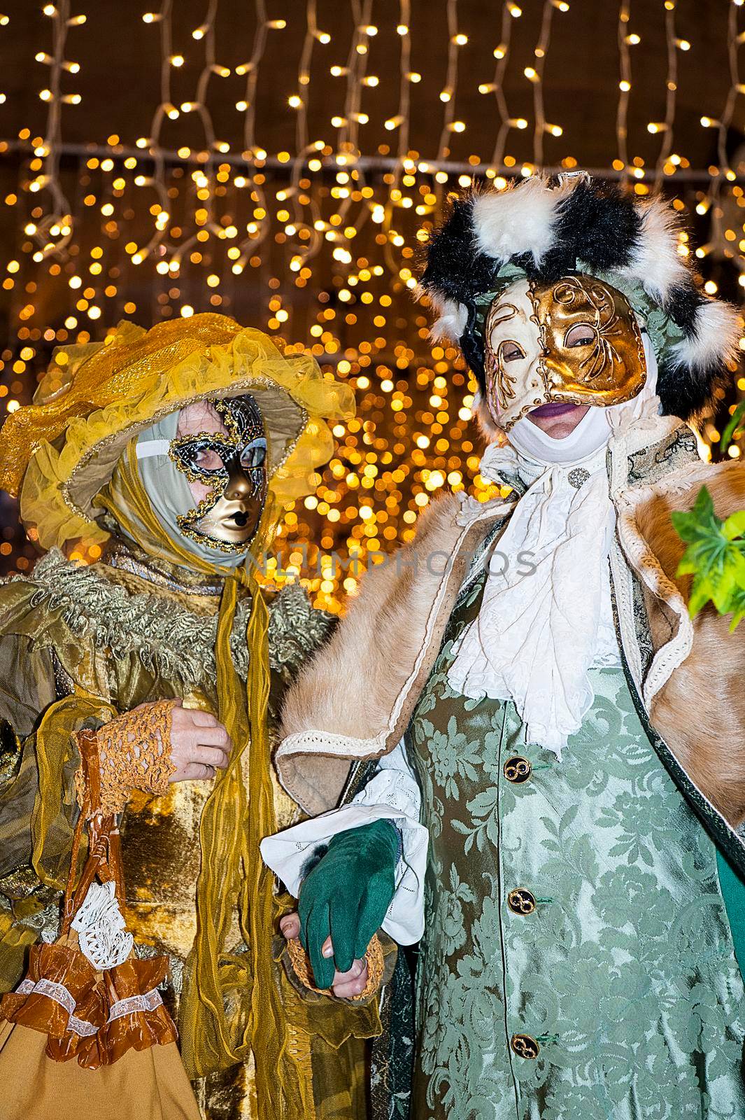VENICE, ITALY - Febrary 18 2020: The masks of the Venice carnival 2020