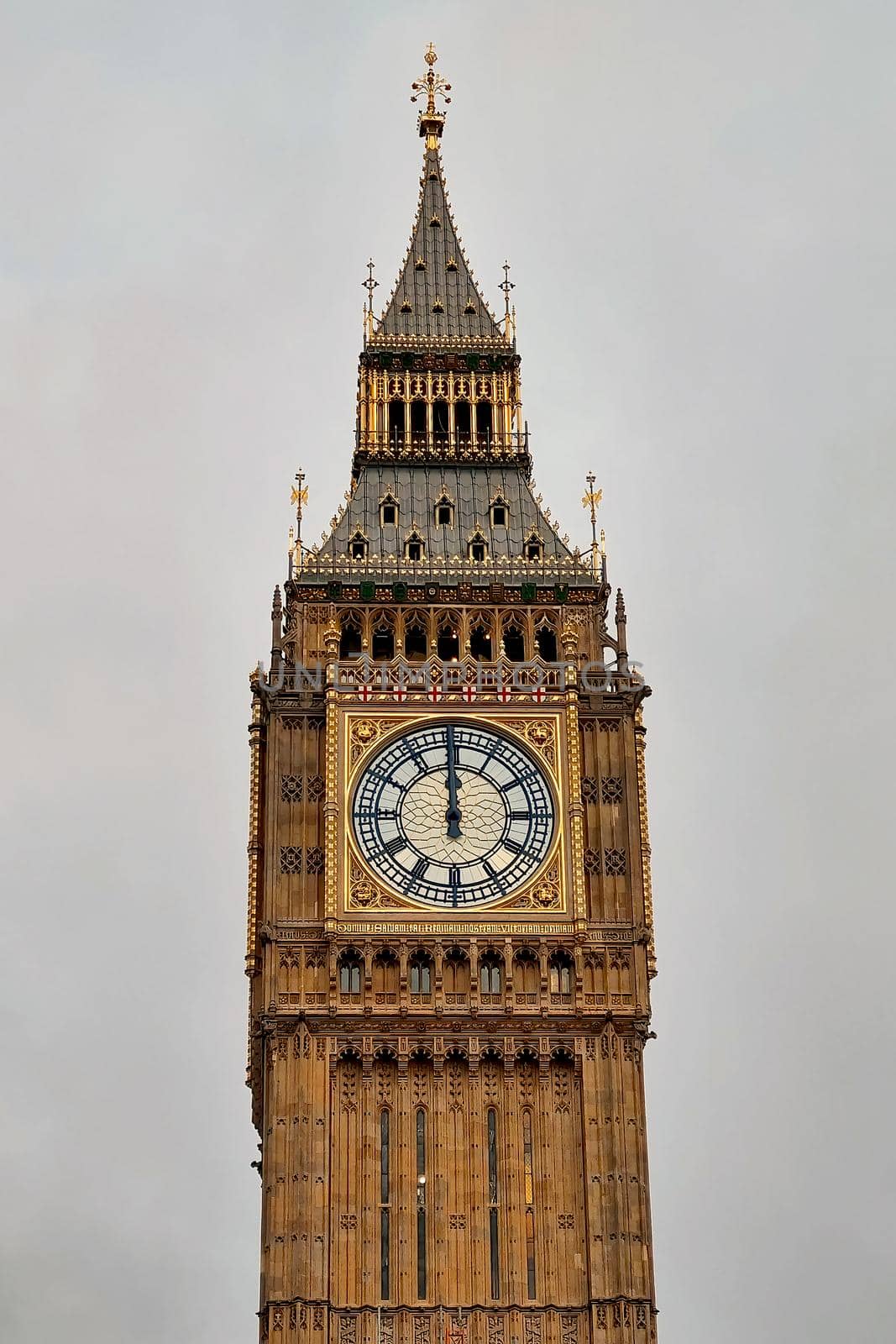 London, United Kingdom, February 6, 2022: Big Ben is the popular tourist name for the clock tower at the Palace of Westminster
