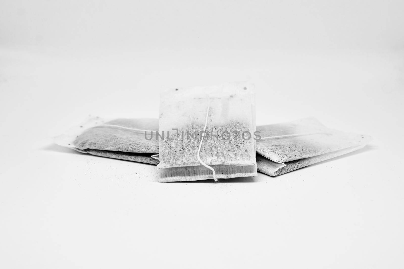 Three tea bags isolated on white background by jovani68