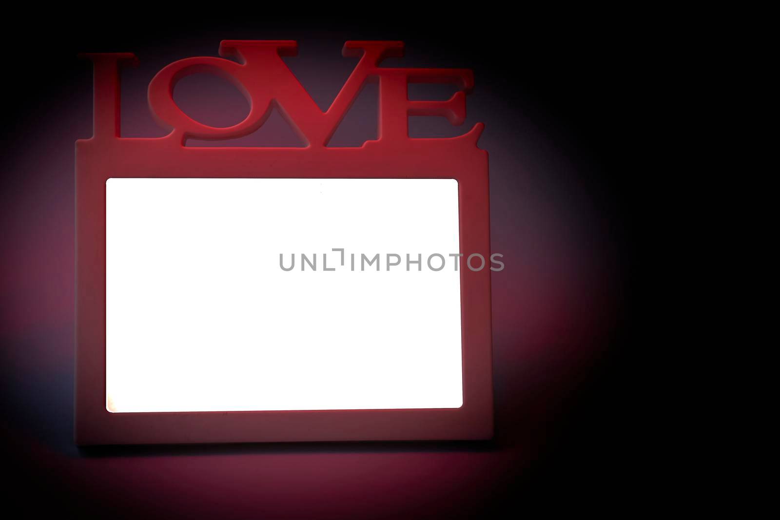 White frame love for text on dark red background by jovani68