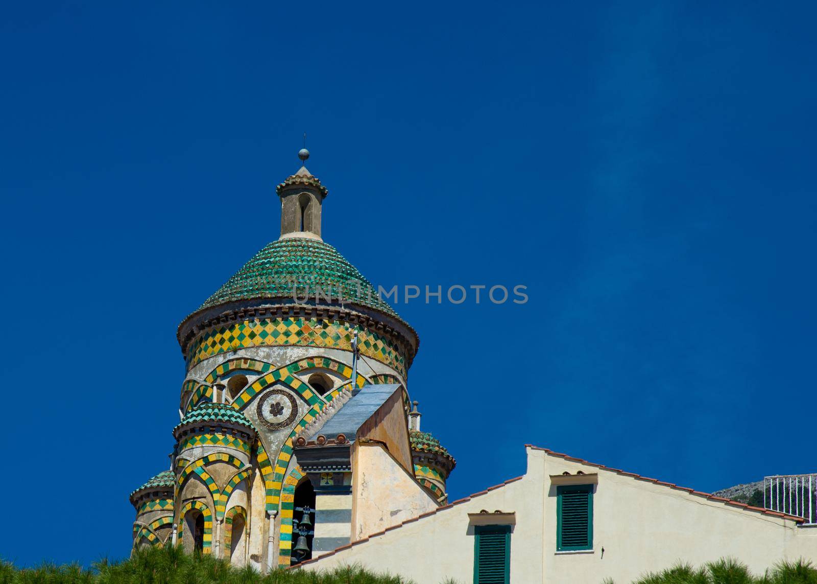 Colorful buildings in Positano Italy in colors specific to the area