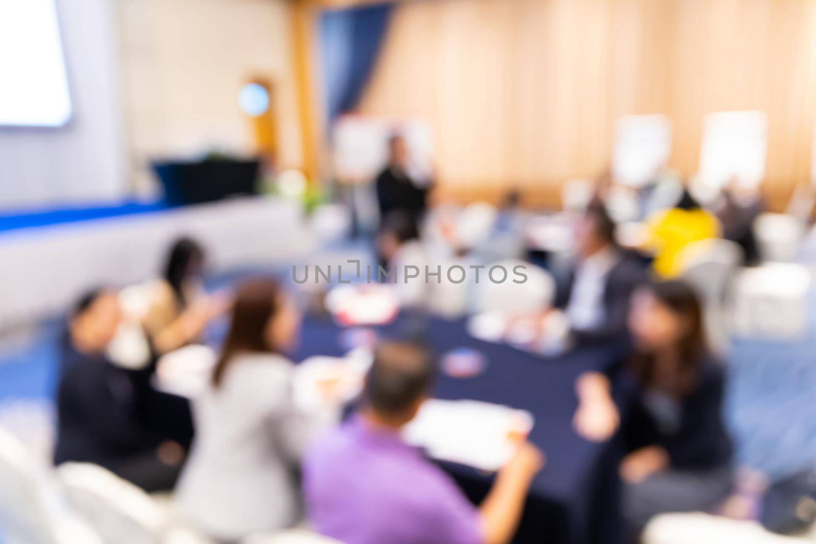 Blur group of people meeting by smuay